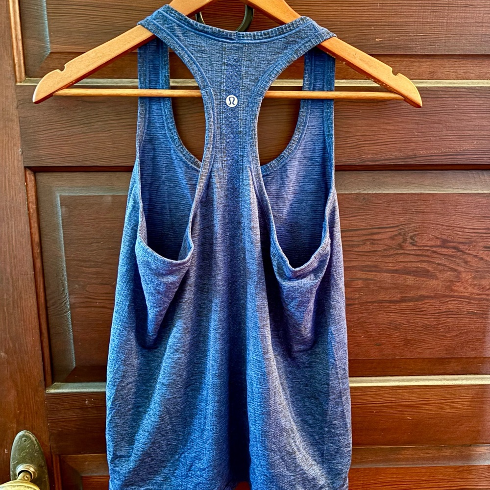 lululemon athletica Blue Sleeveless Swiftly Tech Tank Top